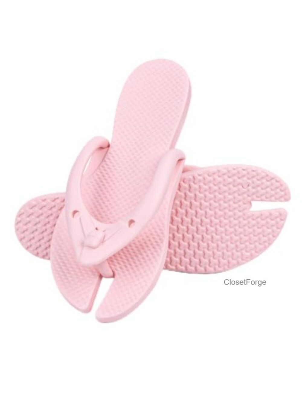 Foldable Flip Flops for Women Men, Shower Shoes Travel Slippers with Detachable